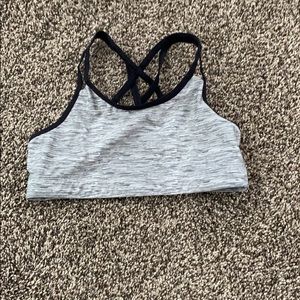 Grey and black bra